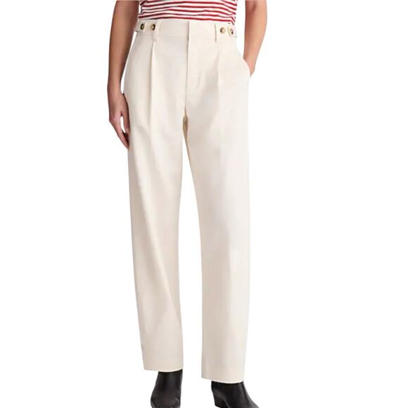 Madewell Pants - NWT Madewell The Barrel Leg Trouser Pants In Drapey Twill Size 14 Vintage Ivory